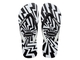 Chinelo Havaianas Top Crash Mix - Preto e Branco